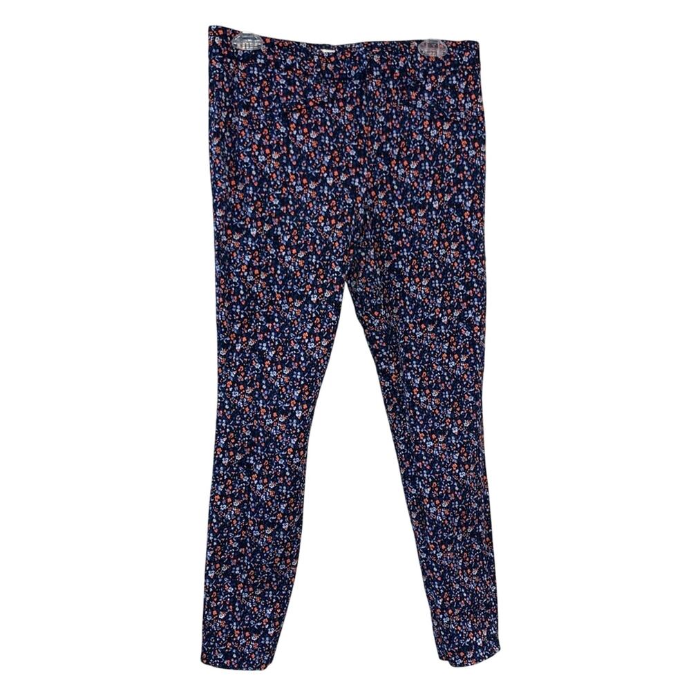 Gap Black & Blue Floral Skinny Ankle Pants
